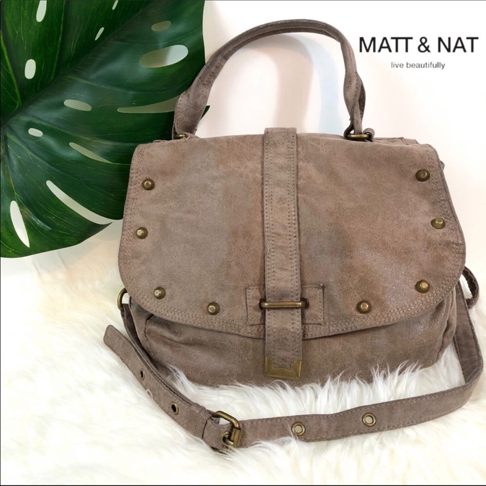 Matt and Nat Vegan Suede Taupe Bag